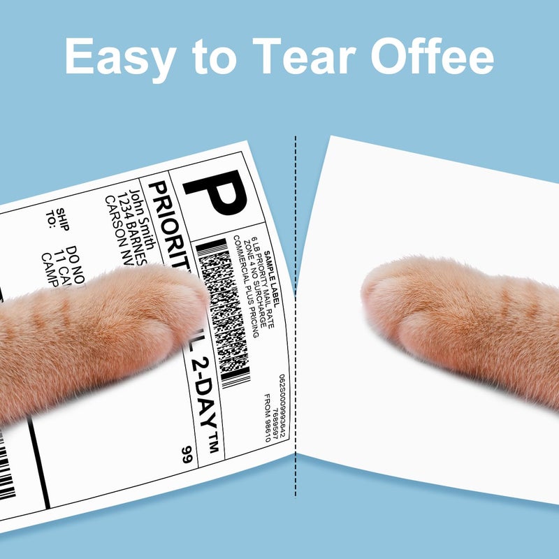 LabelCreate 4x6 Thermal Labels, Shipping Label for Thermal Label Printer, Pack of 250 4x6 Roll Labels, Commercial Grade, Compatible with JADENS, Phomemo, Rollo, MUNBYN, Zebra and Other Thermal Printers - Image 5